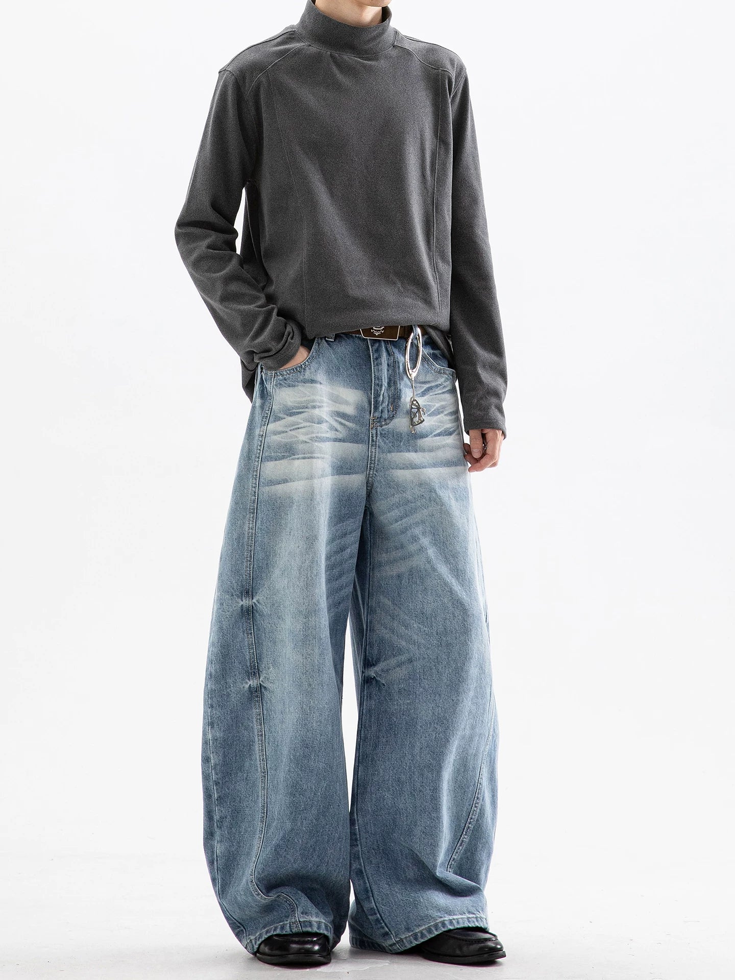Cloudstripe Ultra Wide-Leg Jeans