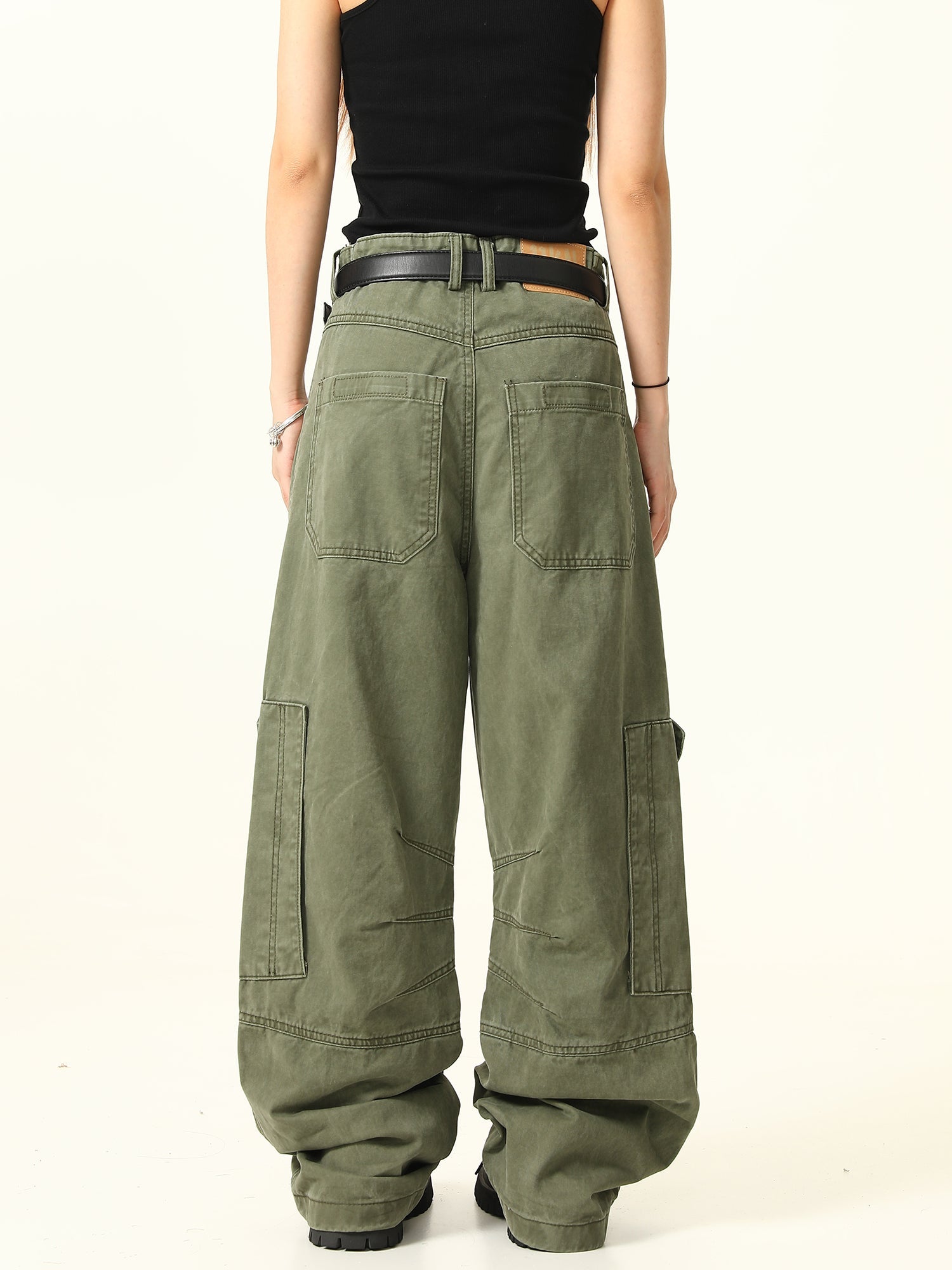 Military Cargo Wide Leg Pants