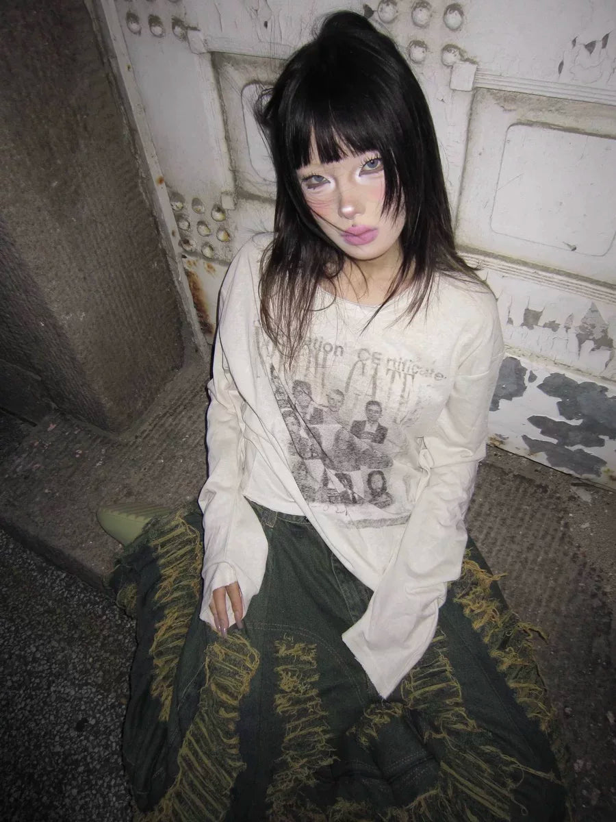 Rock Wanted Snowfall Scimitar Long Sleeve Tee