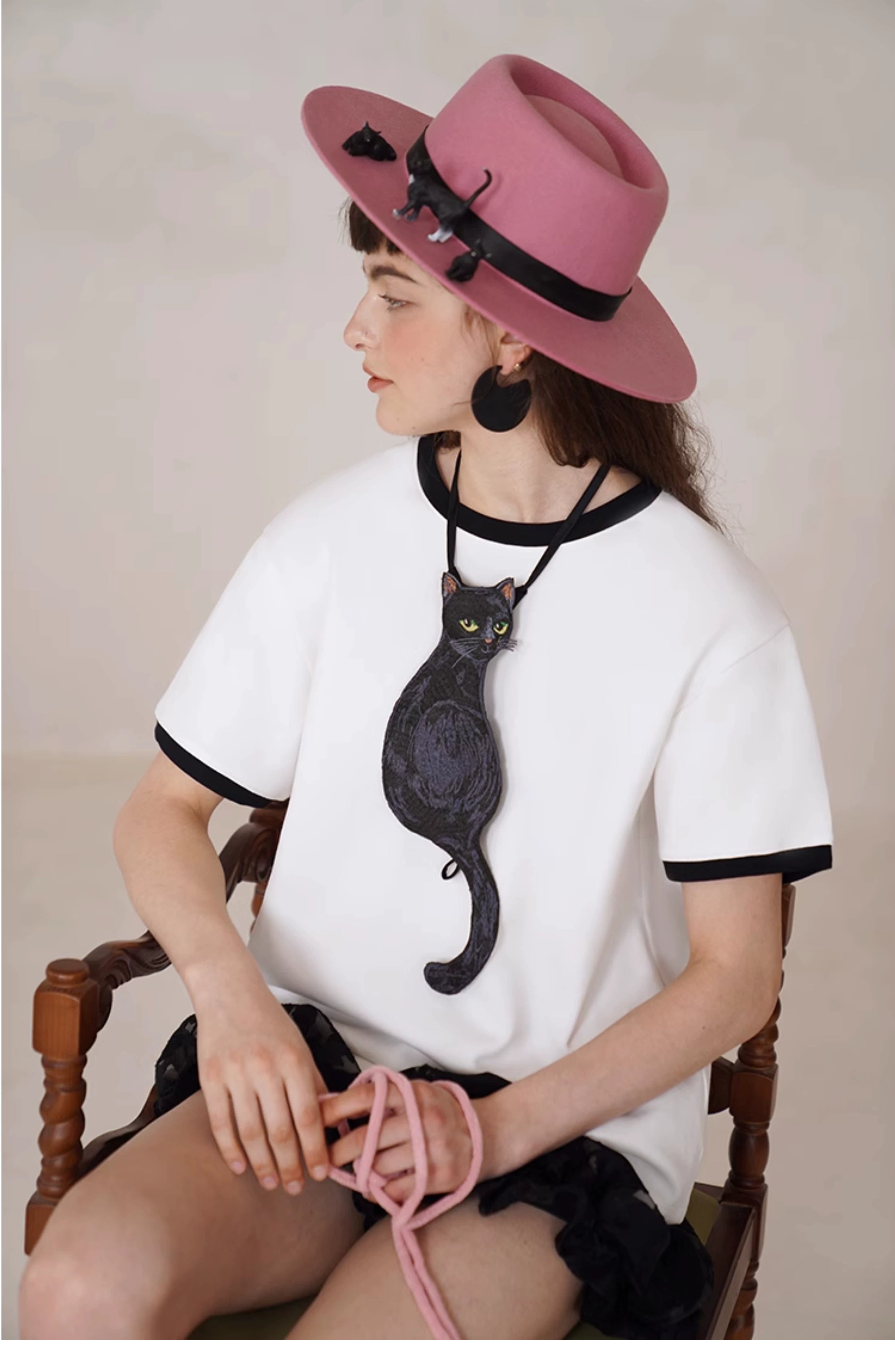 Black Cat Shaped Novelty Tie