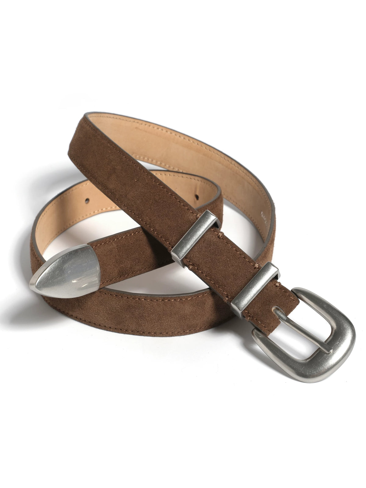 Rook Silver-Buckle Leather Belt