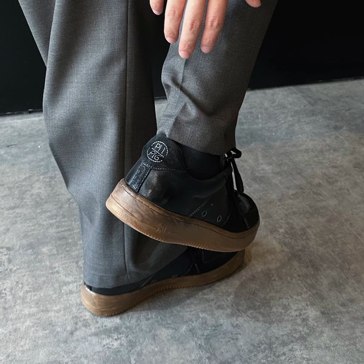 Vintage Leather Court Sneakers