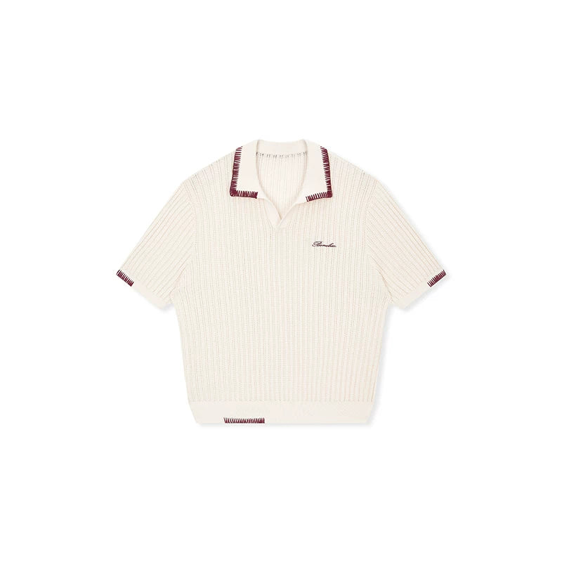 Heritage Whipstitch Ribbed Polo Knit