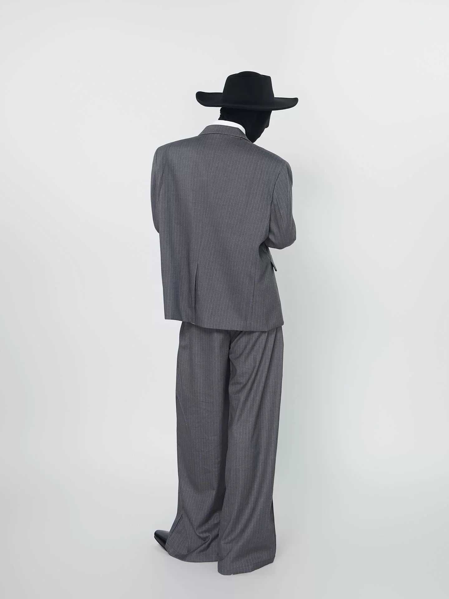 Graphite Ledger Pinstripe Power Jacket