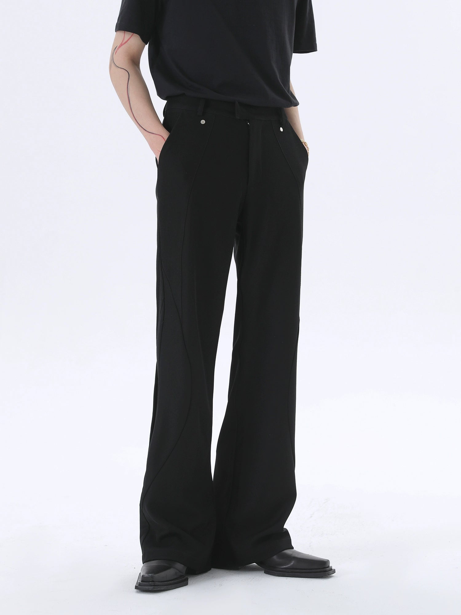 Black Wide-Leg Trousers