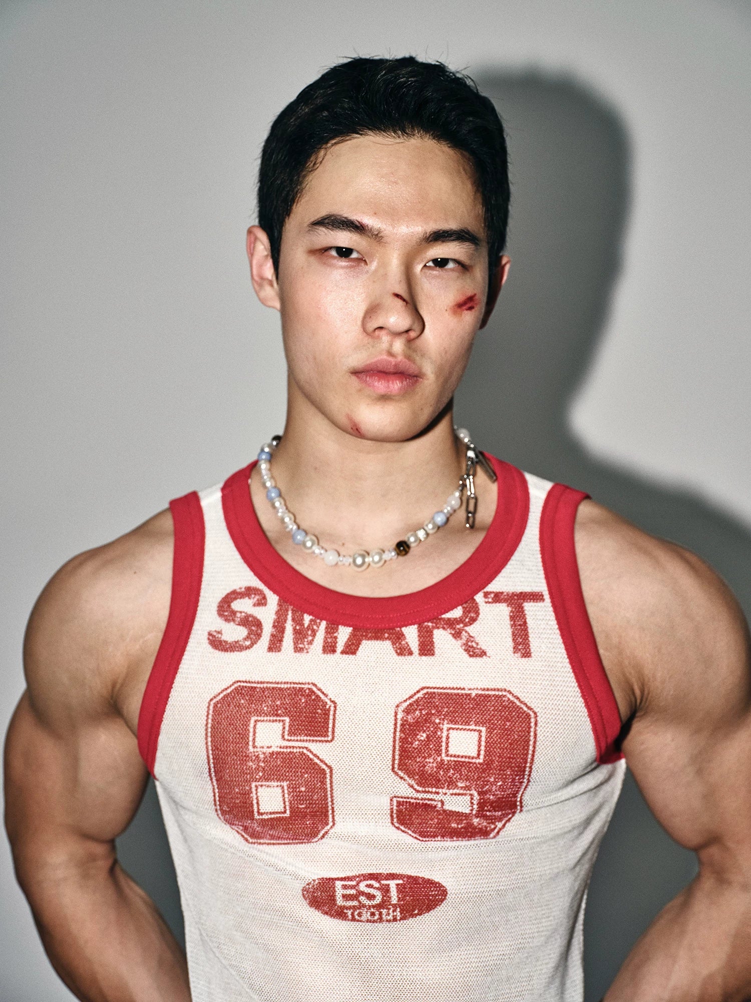 Varsity Mesh Smart 69 Sheer Tank Top