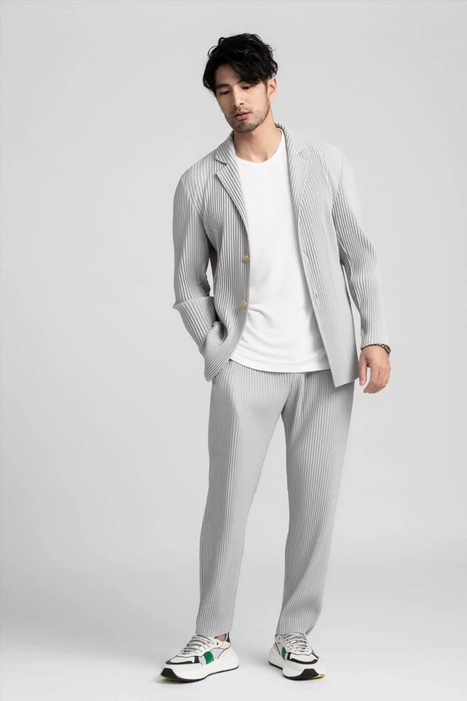 Frostline Pleated Straight-Leg Trousers