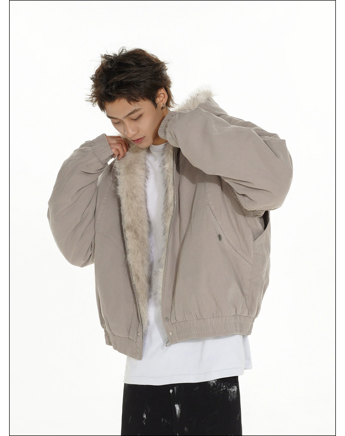 Frost Lined Midnight Bomber Jacket