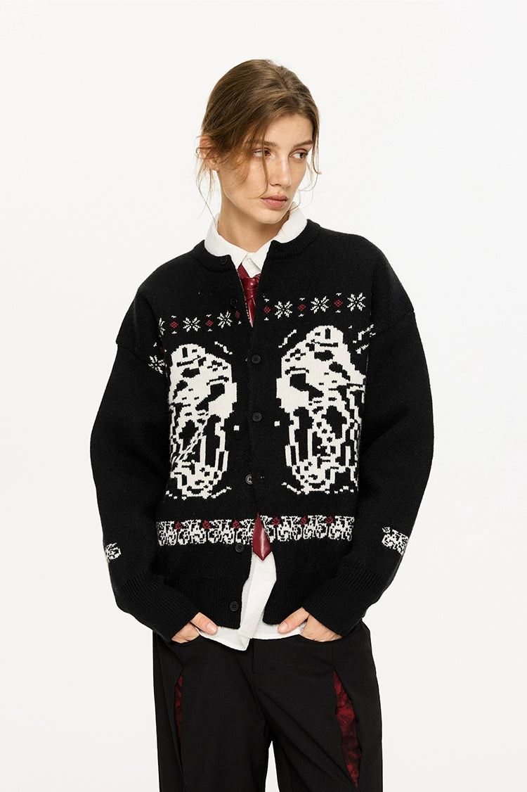 Arctic Fleece Animal Motif Button Cardigans and Sweaters