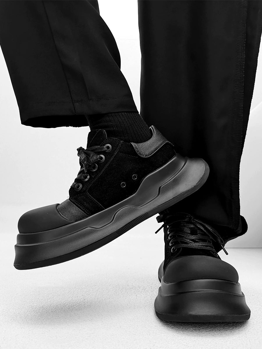 All-Black Chunky Platform Sneakers