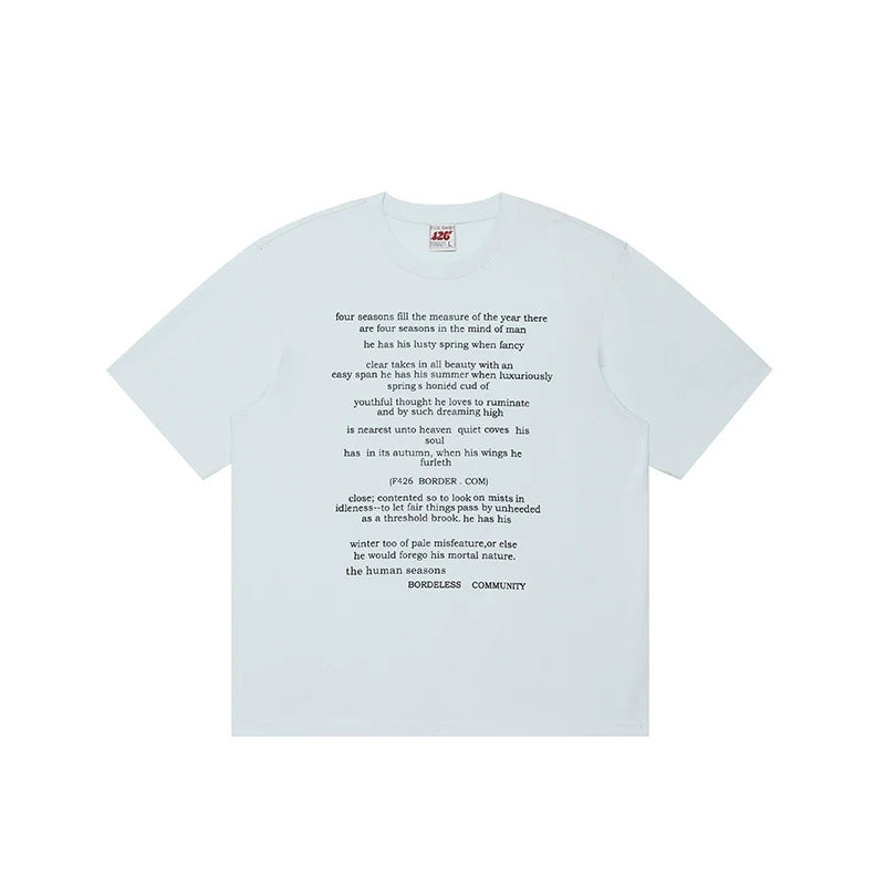 Smudged Letter Print Tee - chiclara