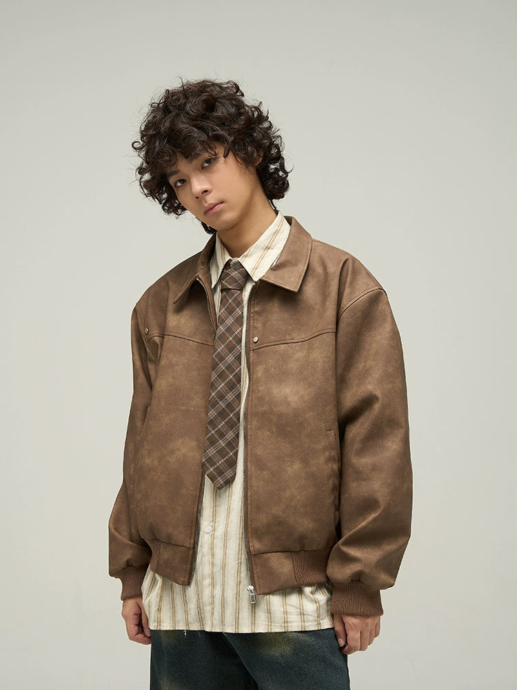 Vintage Faux Leather Jacket