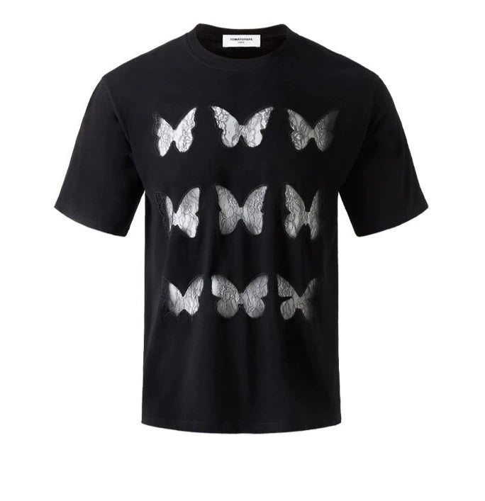 Butterfly Motif Oversized Tee