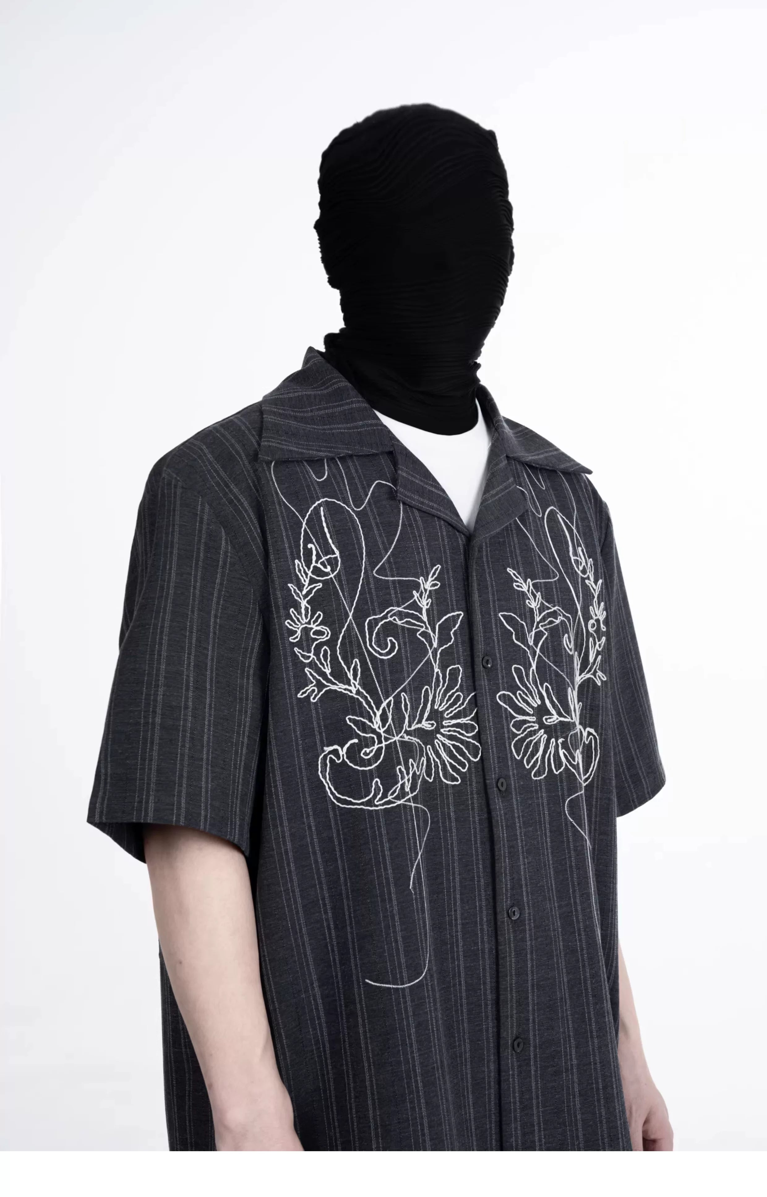 Charcoal Linework Crest Shirt