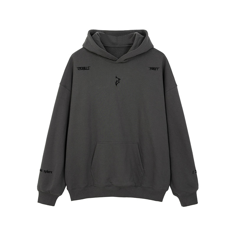 Hoodie with Basic Logo Print - chiclara