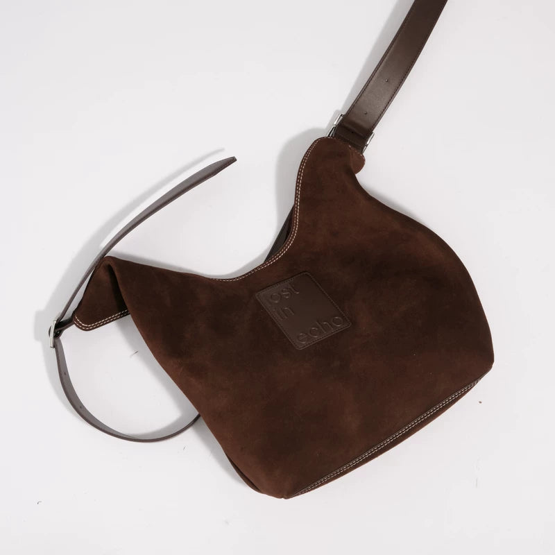 Canvas Suede Commuter Tote Bag - view 4