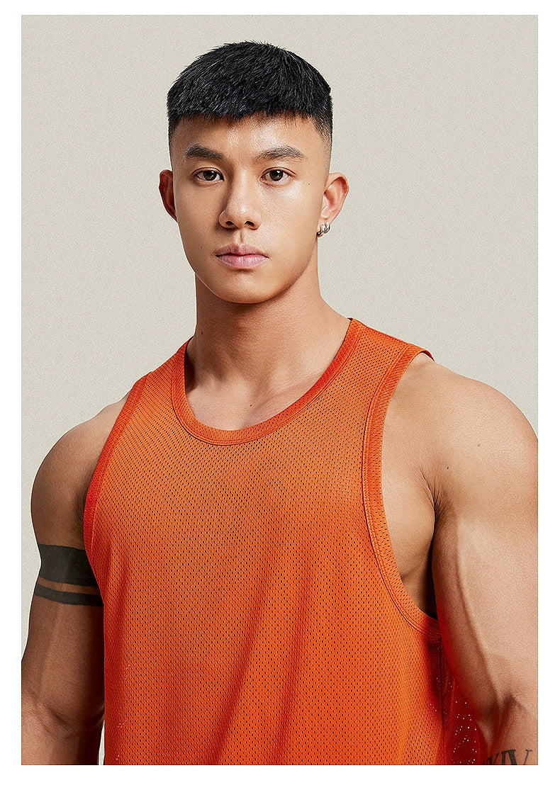 Vibrant Mesh Athletic Tank Top