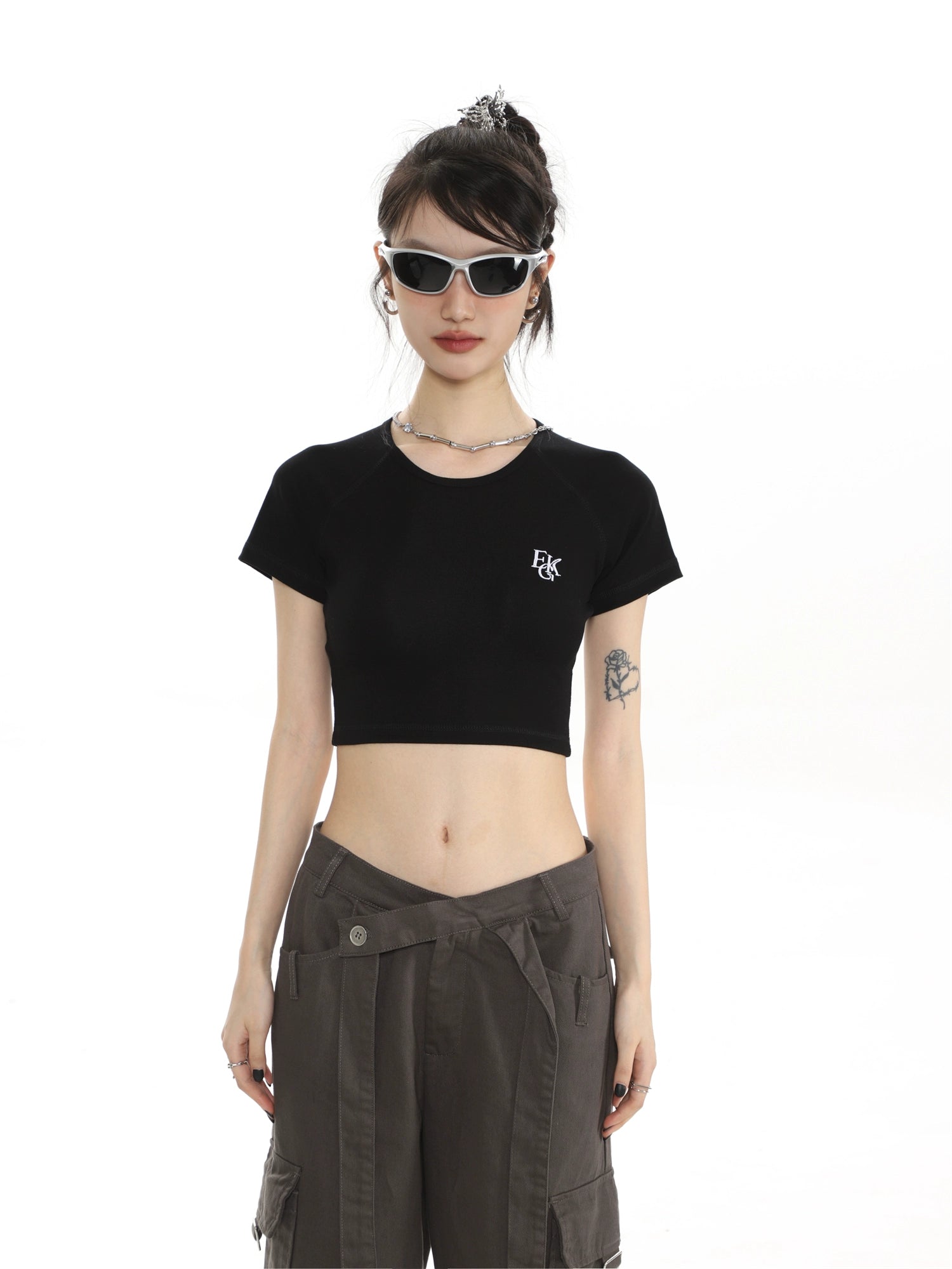 Vintage Embroidered Short Sleeve T-shirt