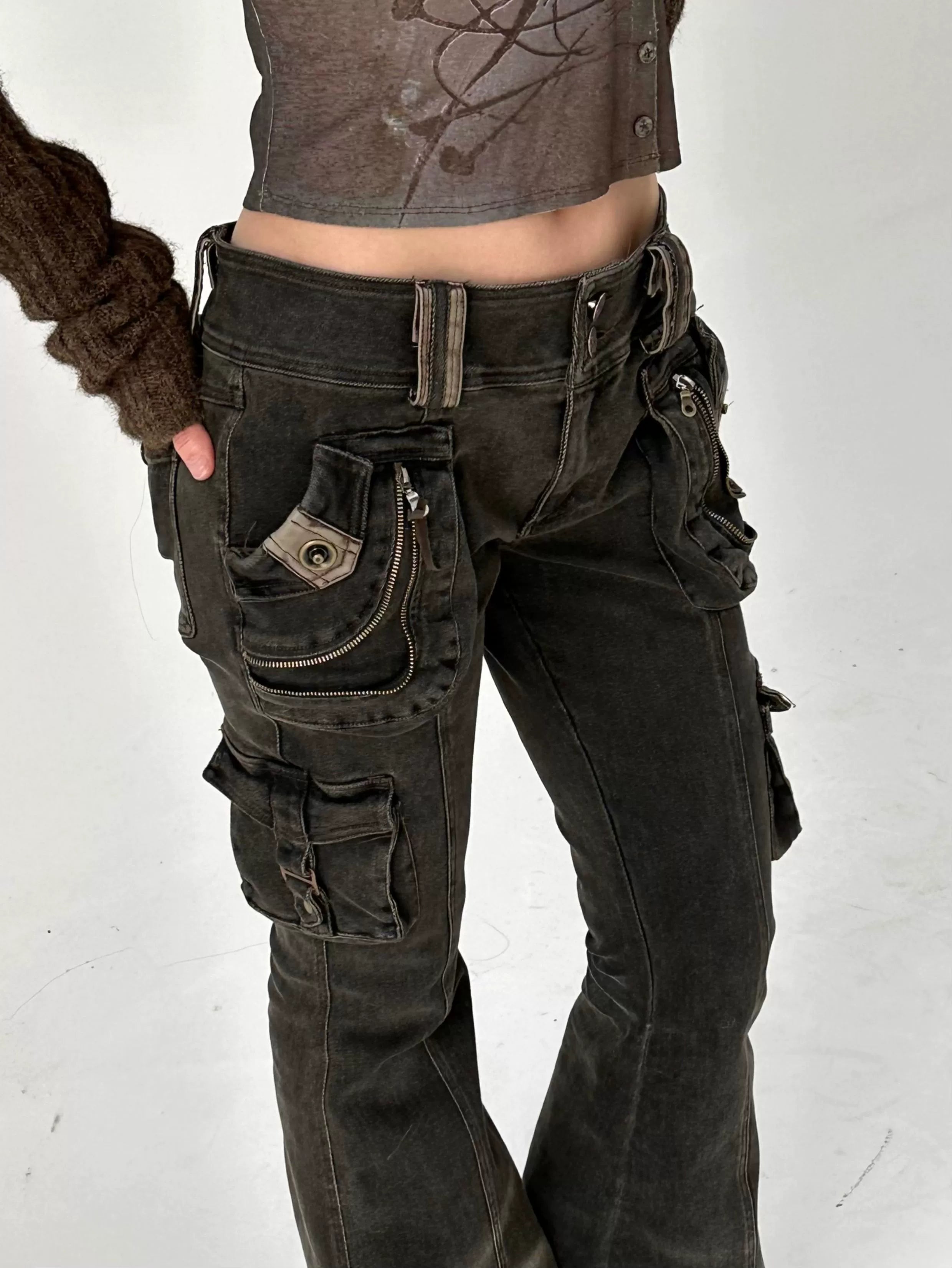 Obsidian Arsenal Cargo Flare Jeans