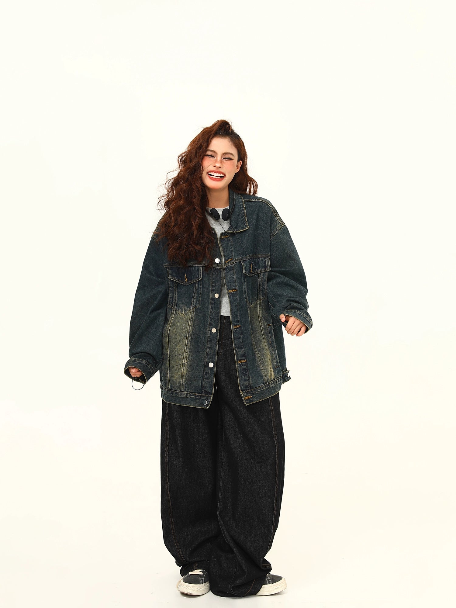 Urban Fade Oversized Denim Jacket