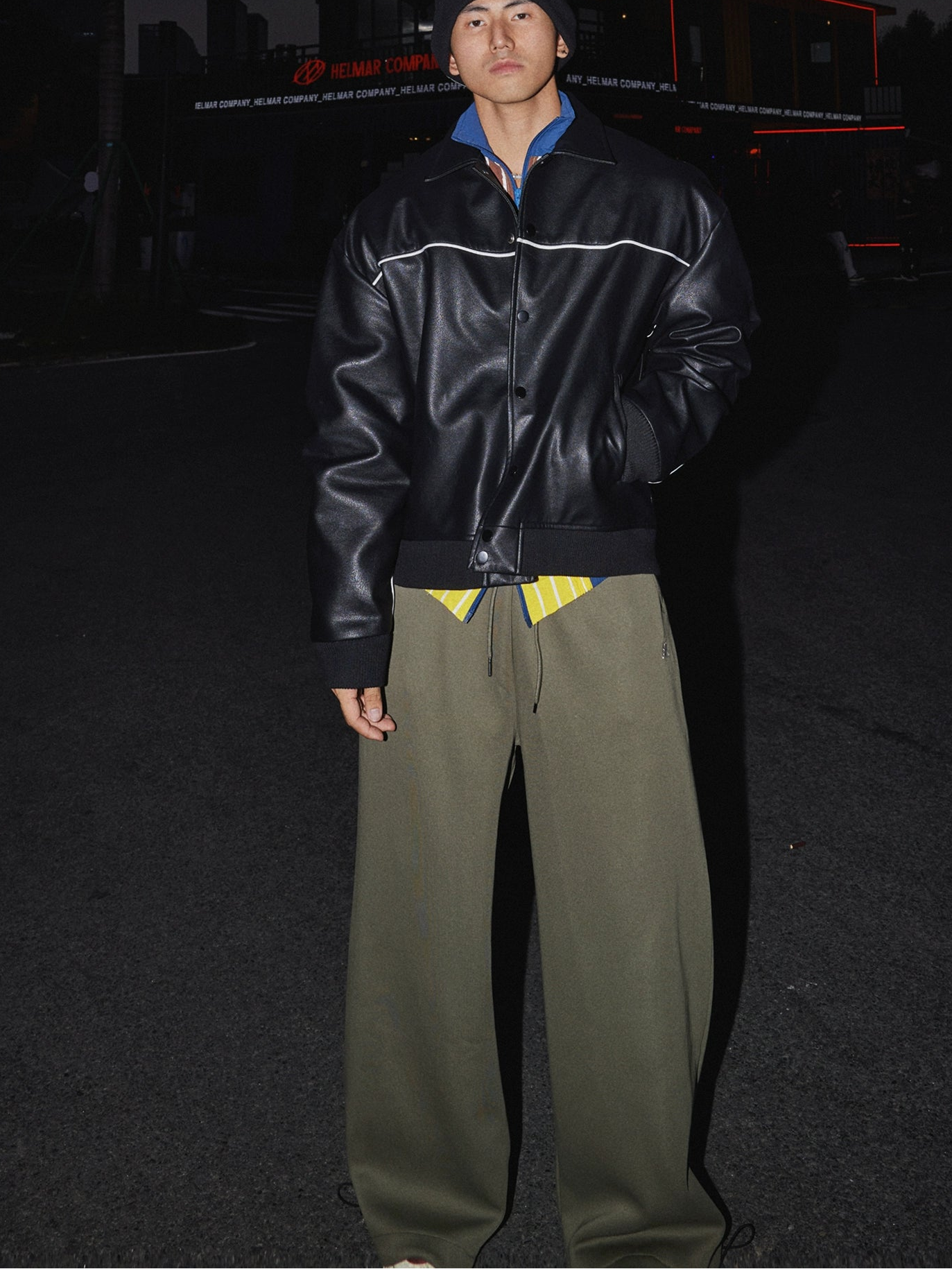 Olive Green Wide Leg Sweatpants