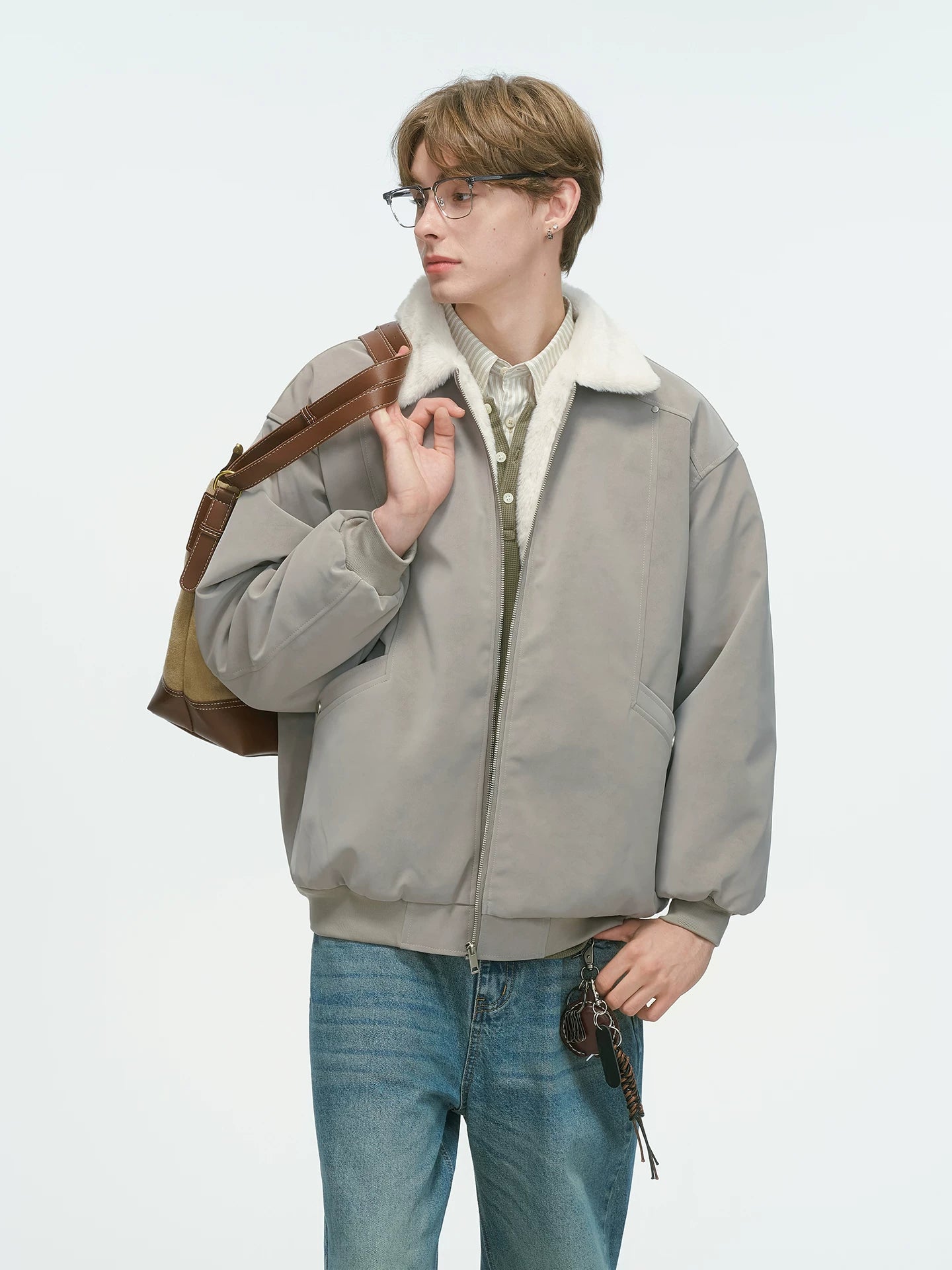 Shearling Transit Reversible Bomber