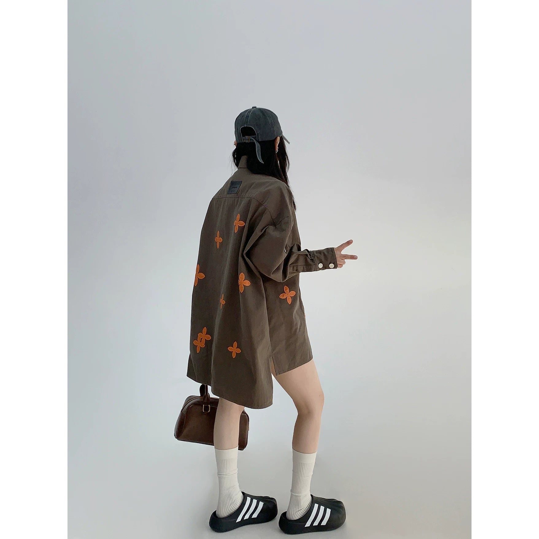 Olive Bloom Button Shirt