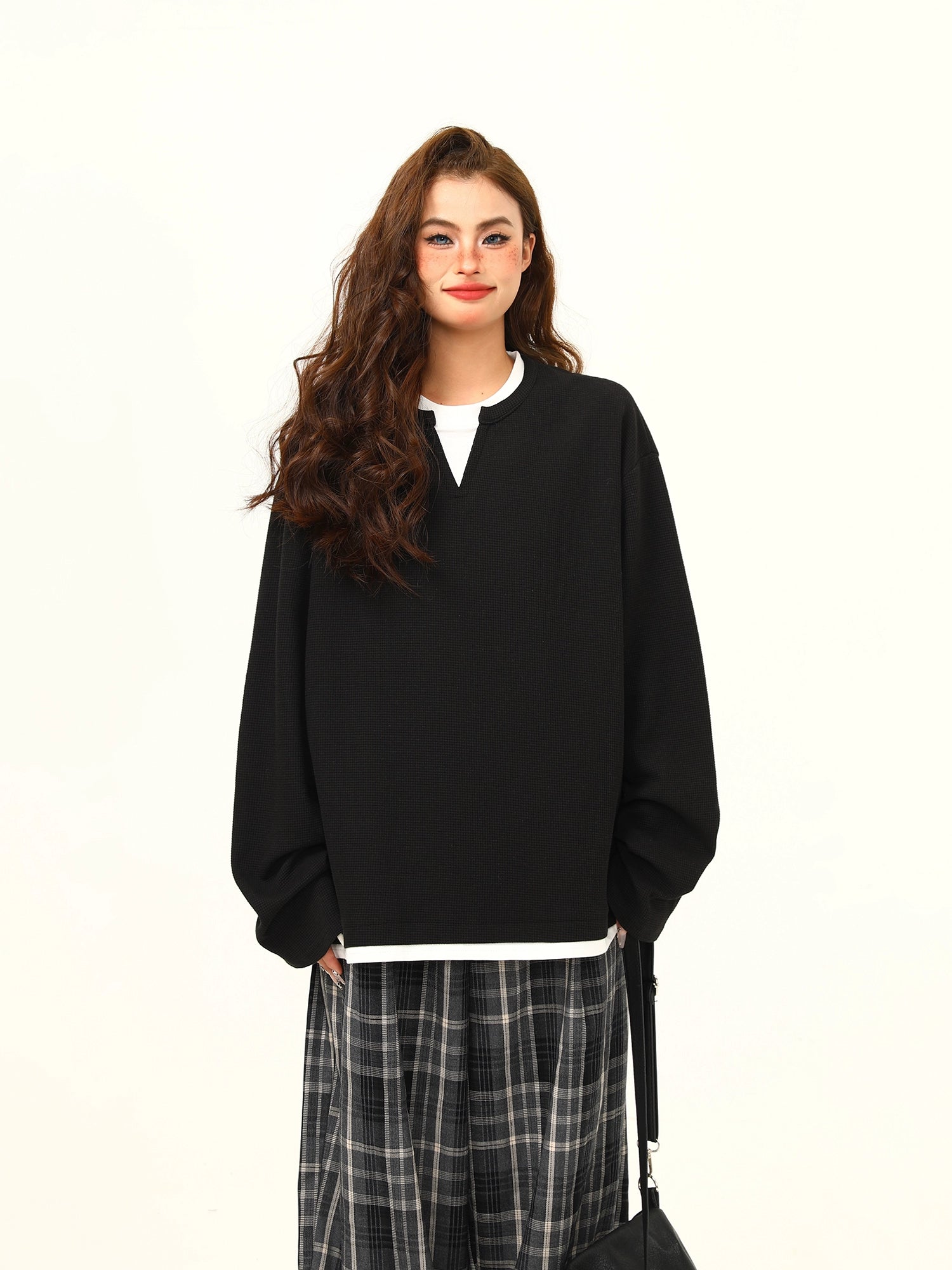 Minimalist Waffle Knit Pullover