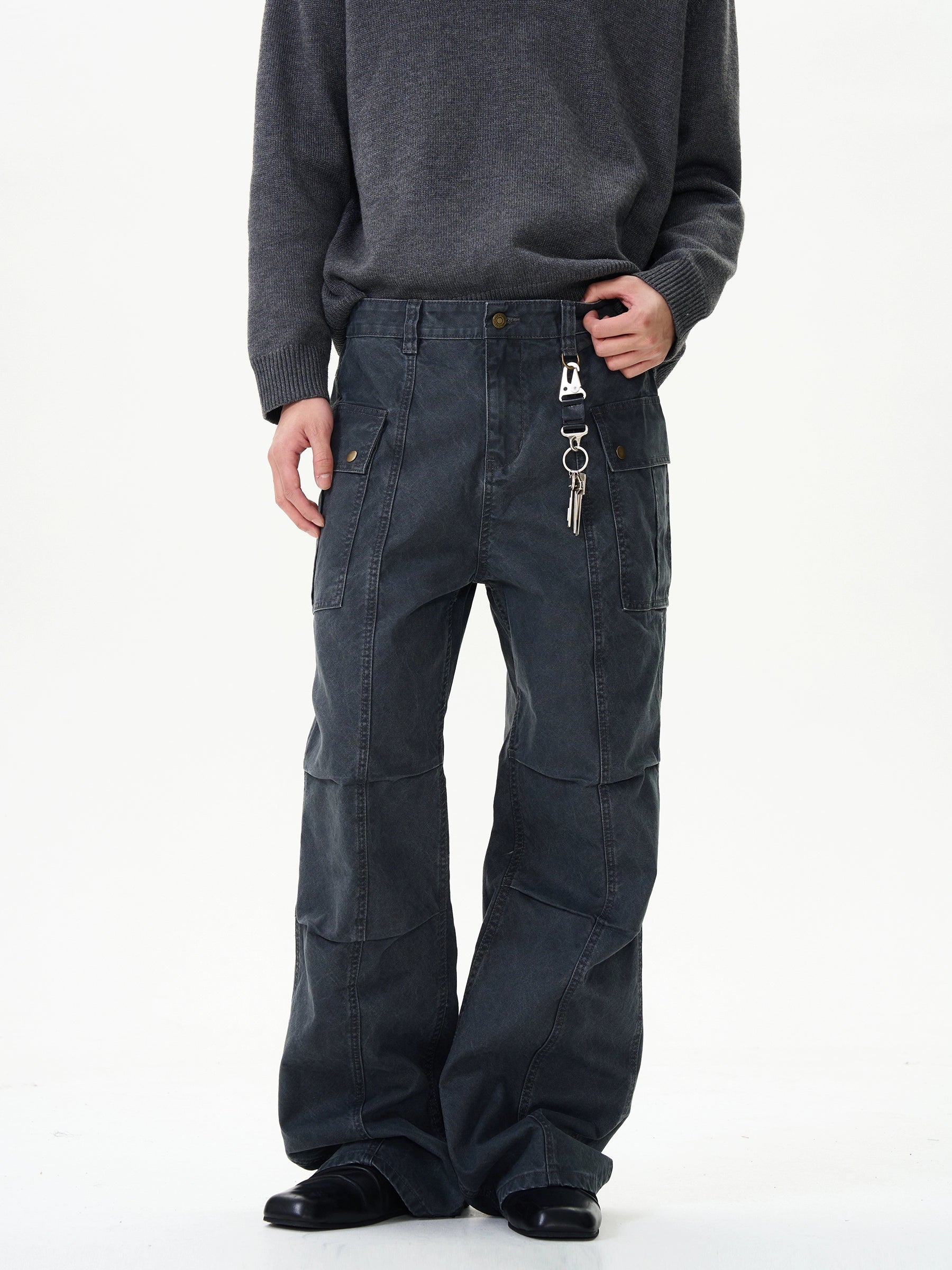 Vintage Panel Seam Wide Leg Cargo Pants