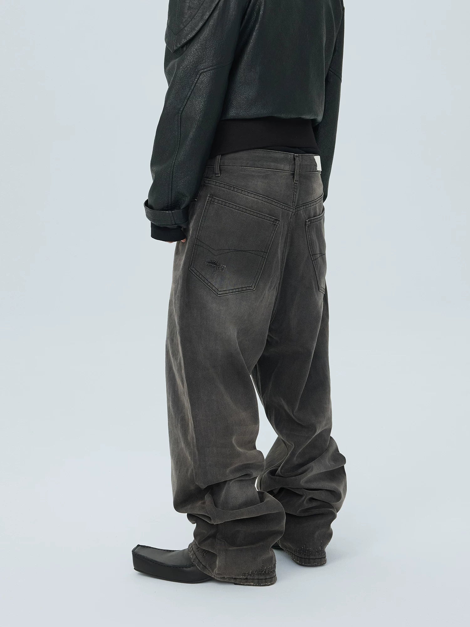 Charcoal Drift Balloon Stack Jeans