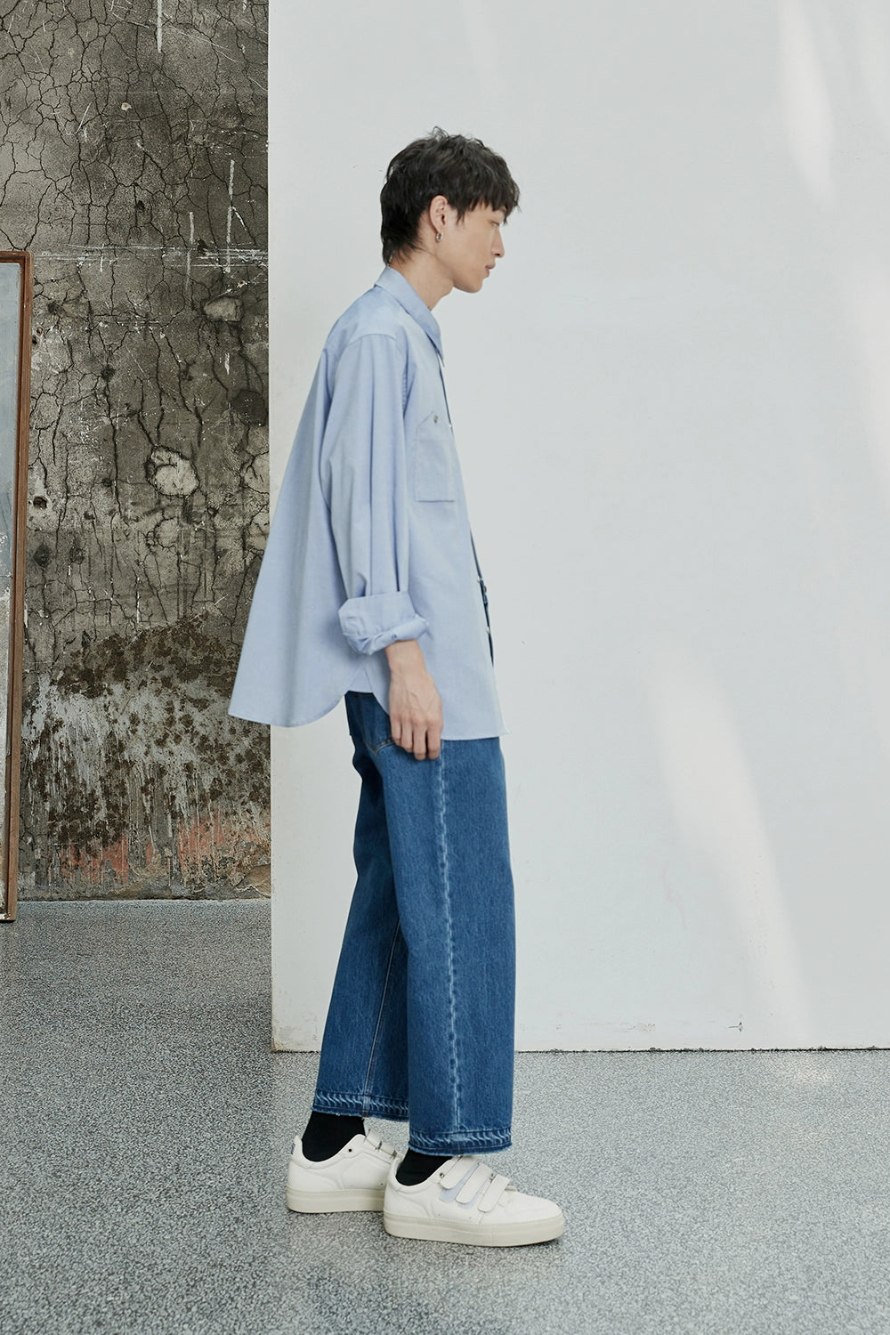 Asymmetric Pocket Oversized Shirt