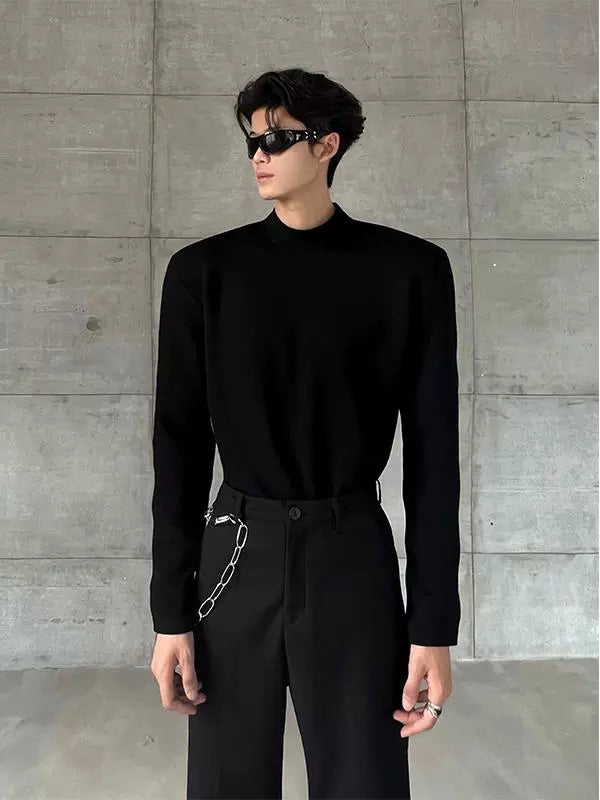 Structured Mock Neck Sweater
