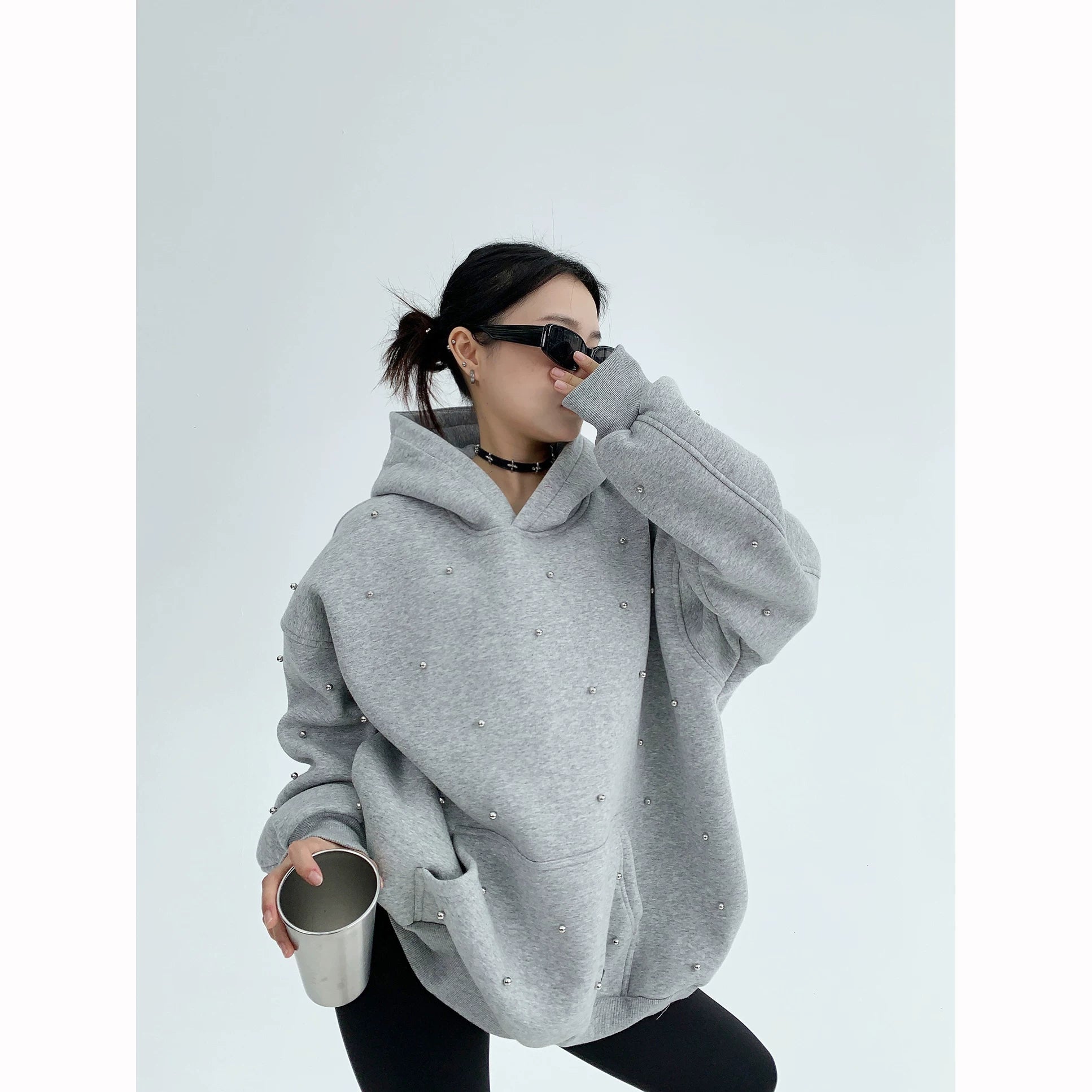 Starlit Pearl Oversize Hoodie
