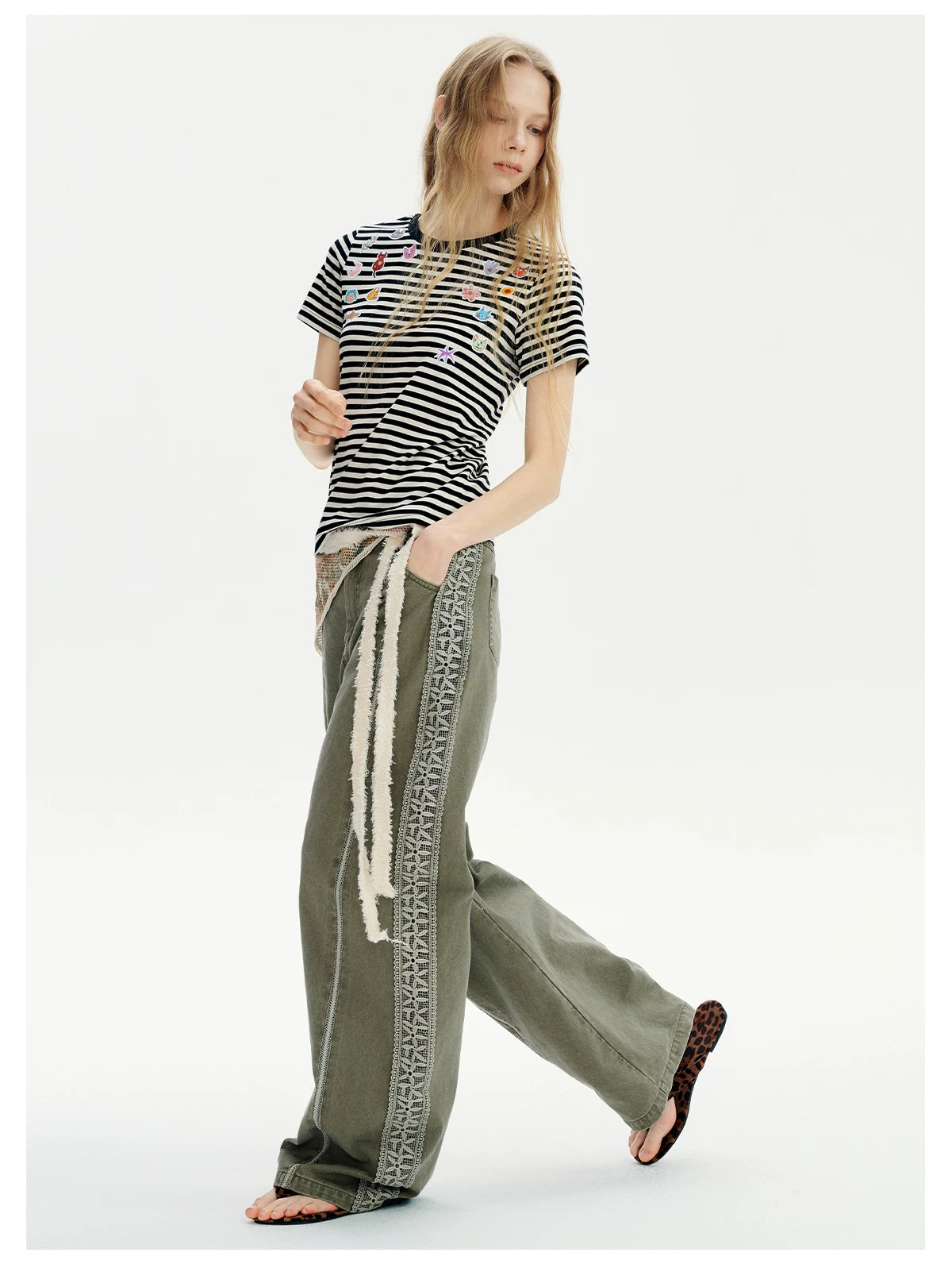 Tapestry Trail Olive Wide‑Leg Pants