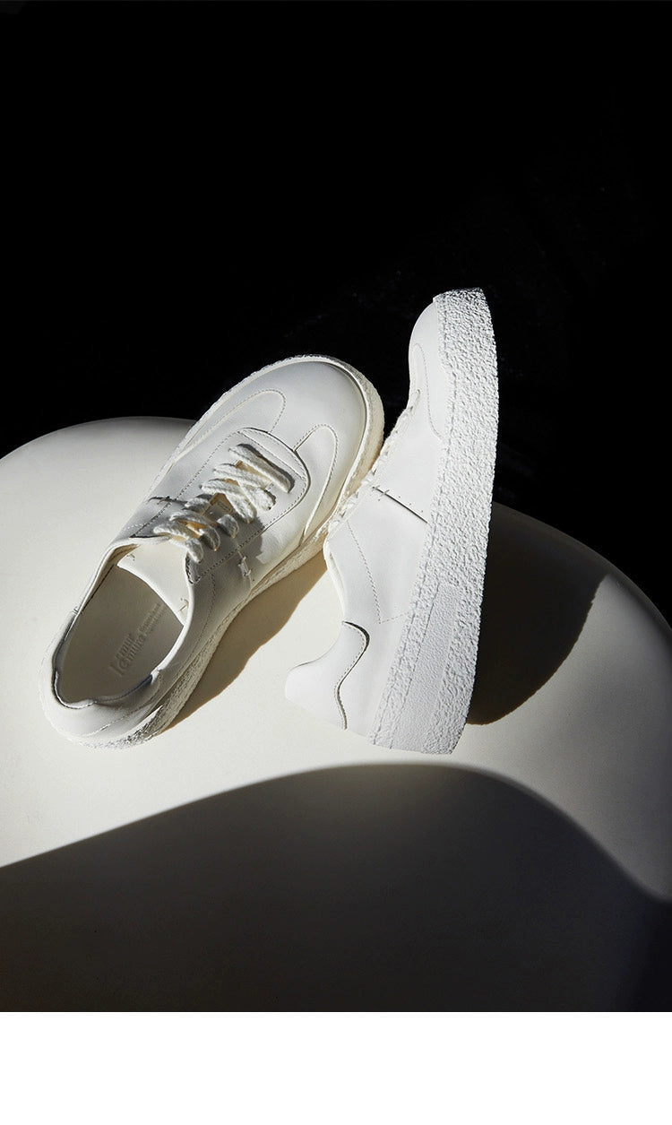Chunky White Platform Sneakers