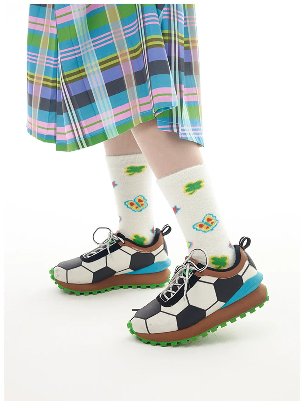 Lucky Charm Butterfly Print Cotton Socks