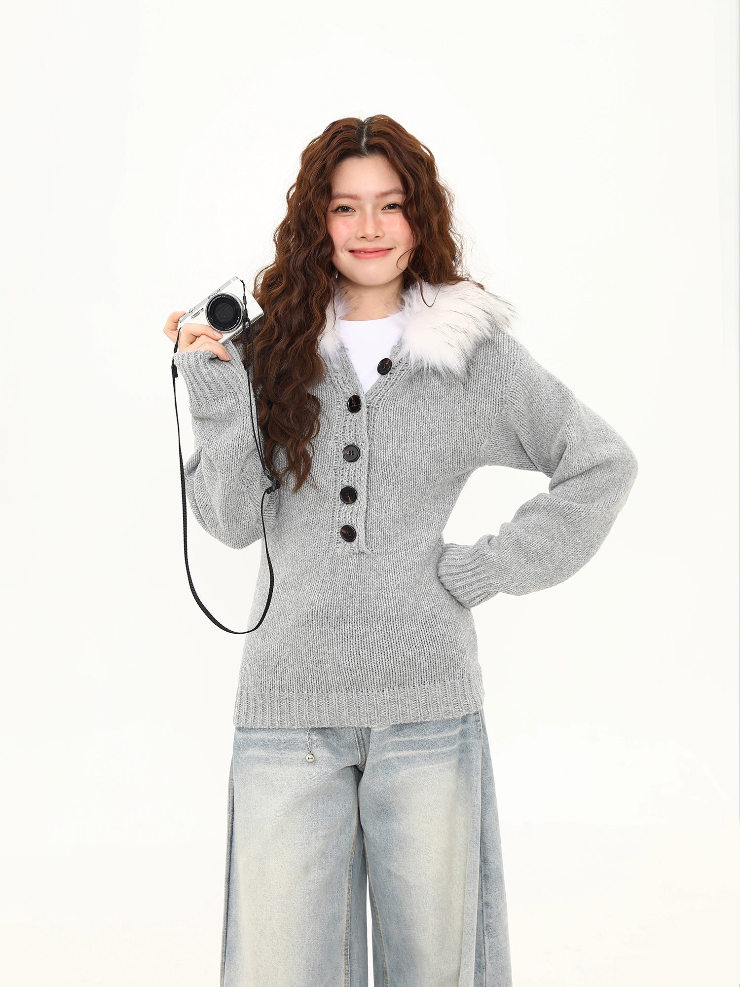 Snowfall Halo Faux Fur Cardigan