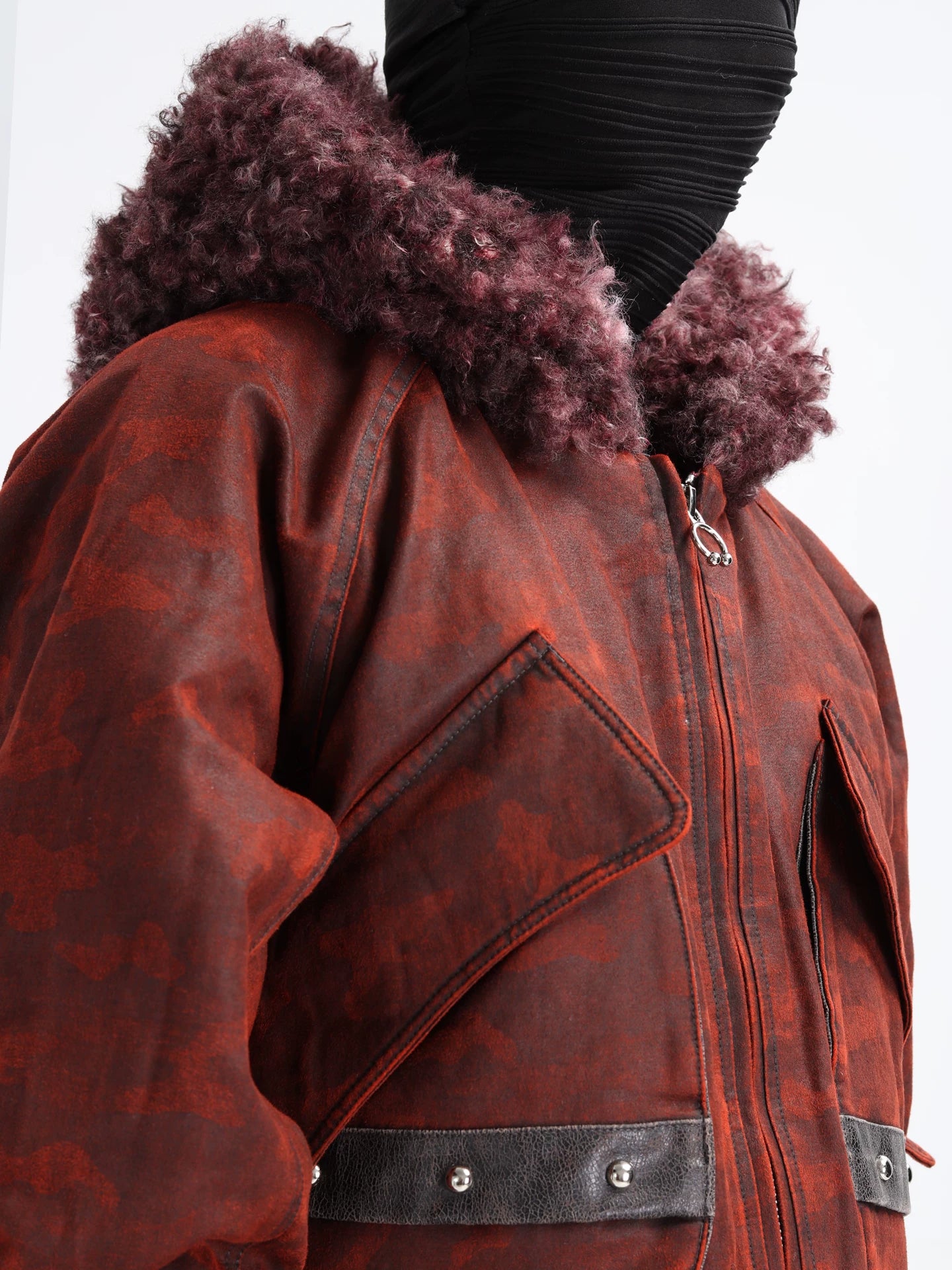 Ember Faux-Shearling Hooded Bomber