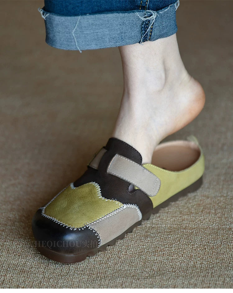 Maribel Patchwork Mary Jane Flats