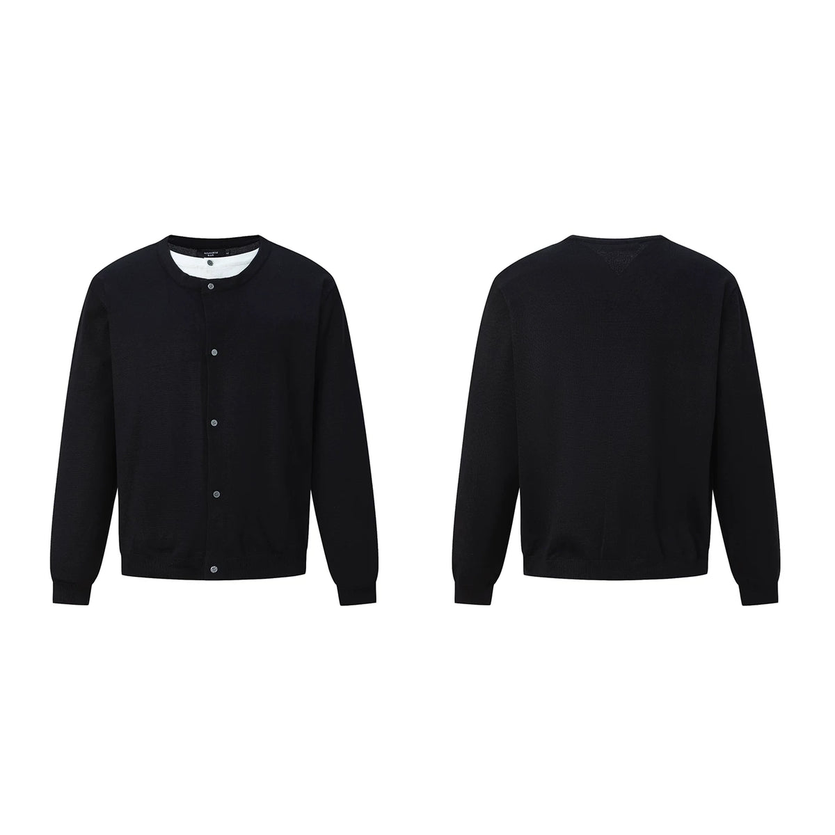 Layered Knit Button Cardigan Tee