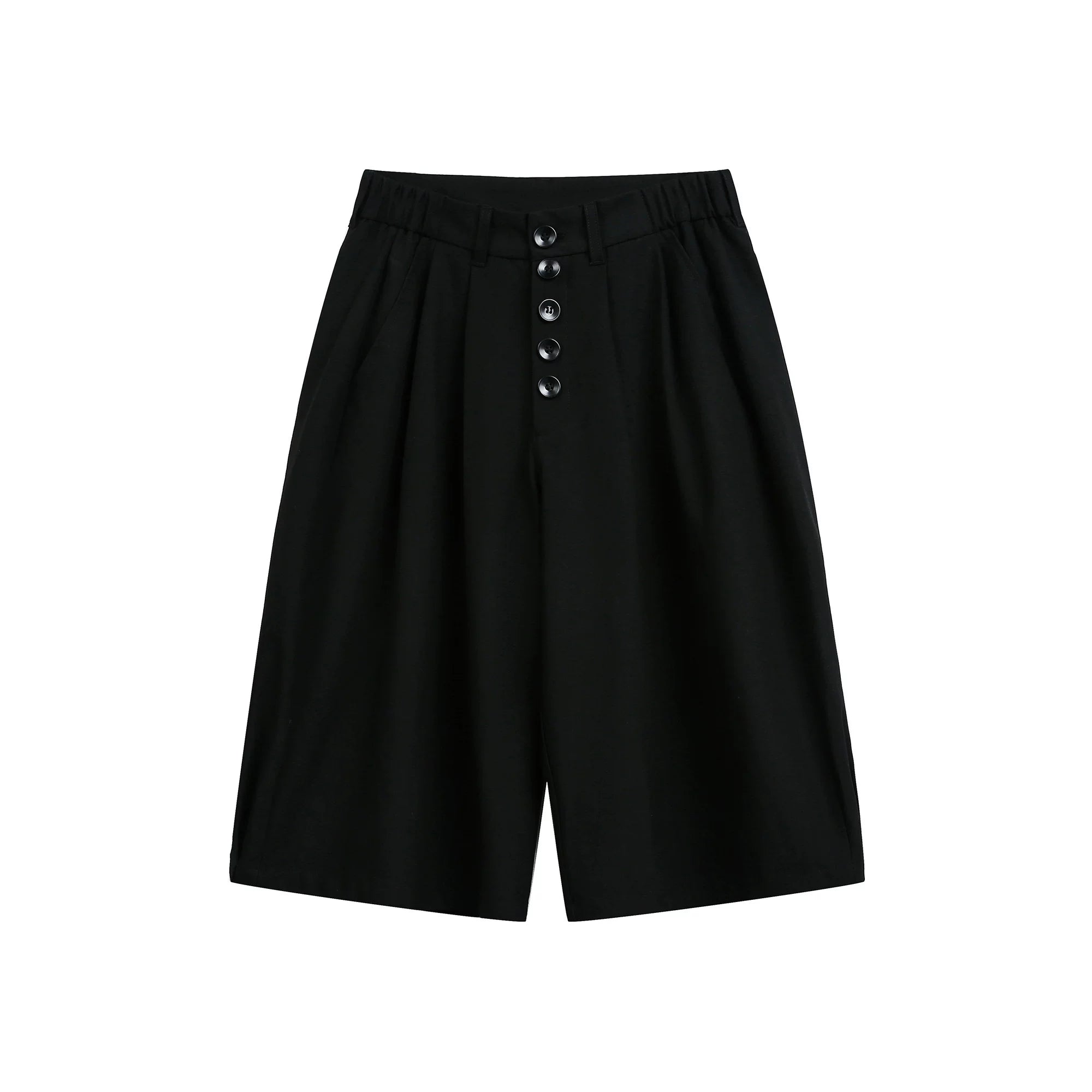 Midnight Button Drop-Crotch Culottes
