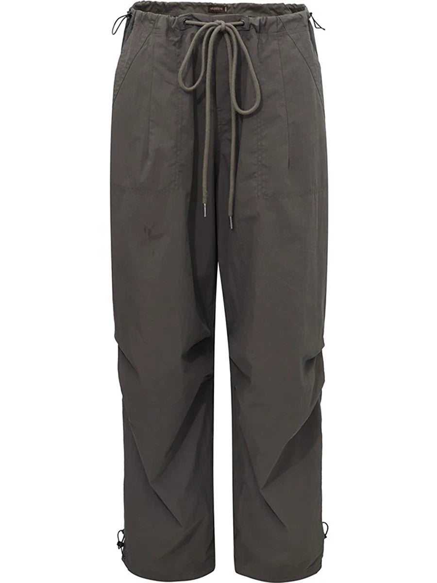 Relaxed Drawstring Parachute Cargo Pants