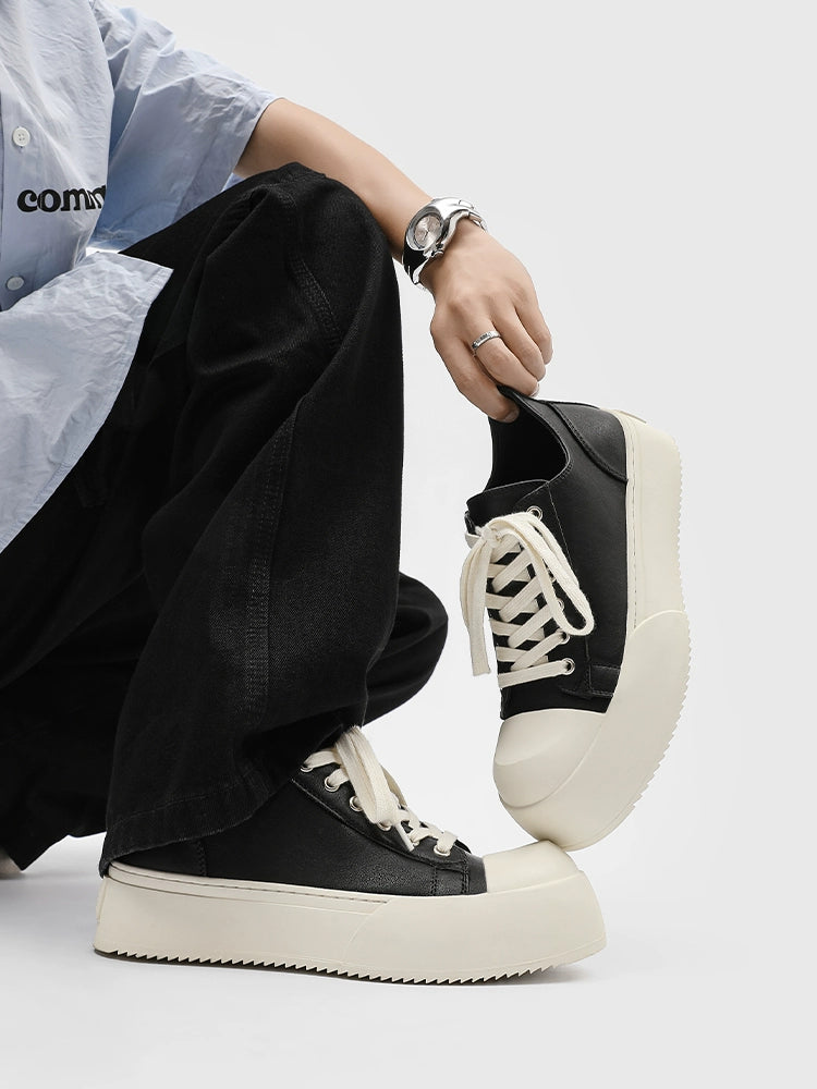 Chunky Platform Black-and-White Sneakers