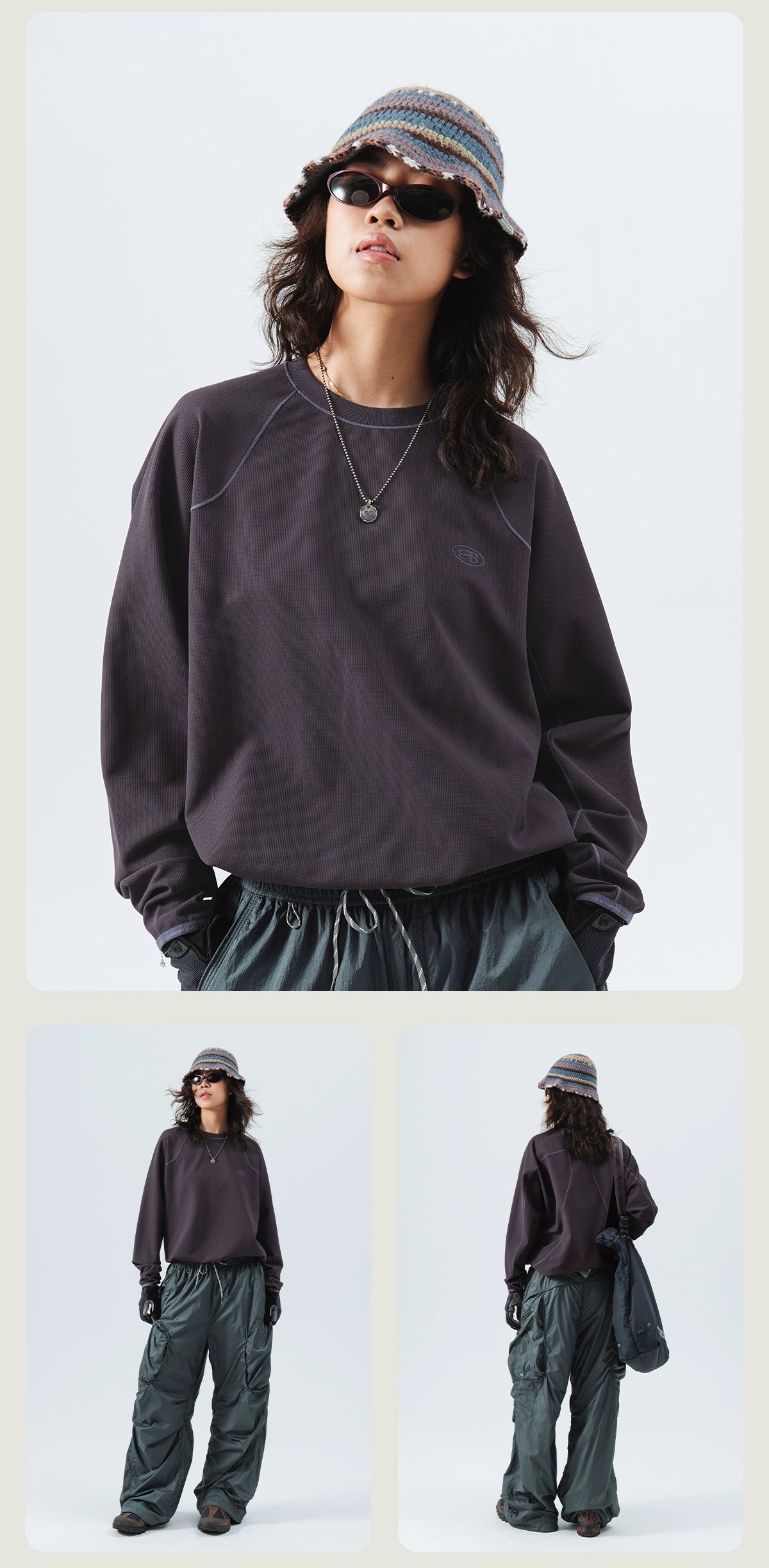 Textured Crewneck Performance Sweatshirt