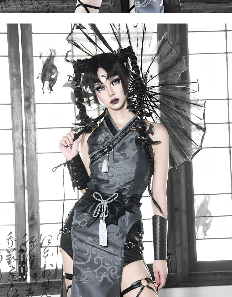 Gothic Samurai Kimono Dress