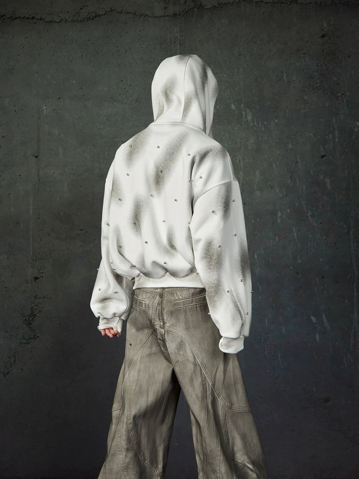 Nebula Drift Studded Zip Hoodie