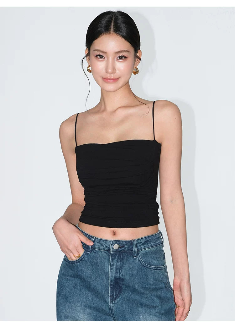 Tidal Drape Ruched Cami Crop