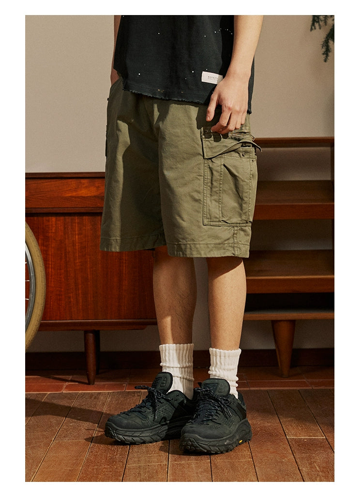 Shorts décontractés de poche zippés