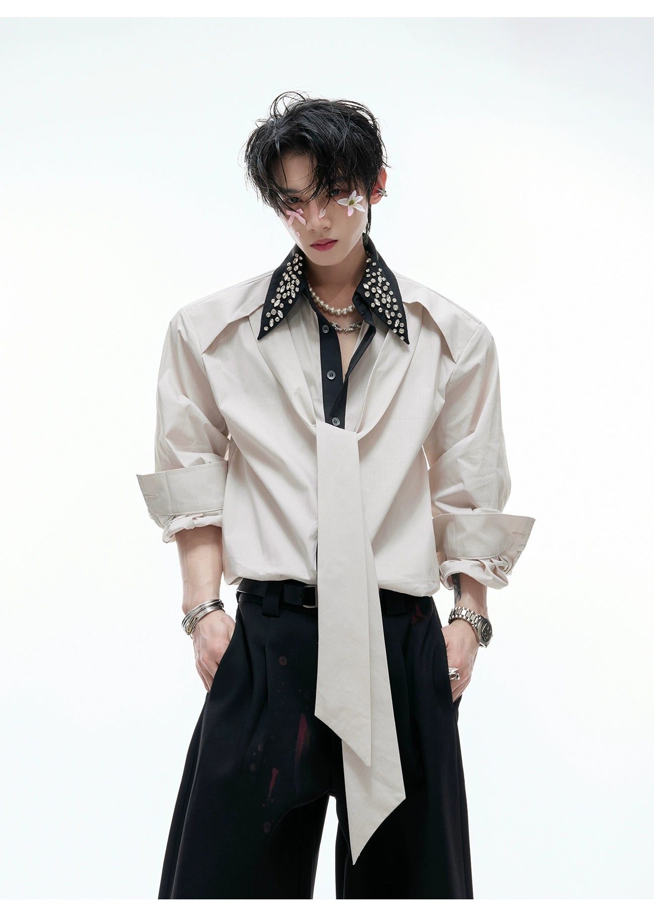 Studded Collar Dress Shirt