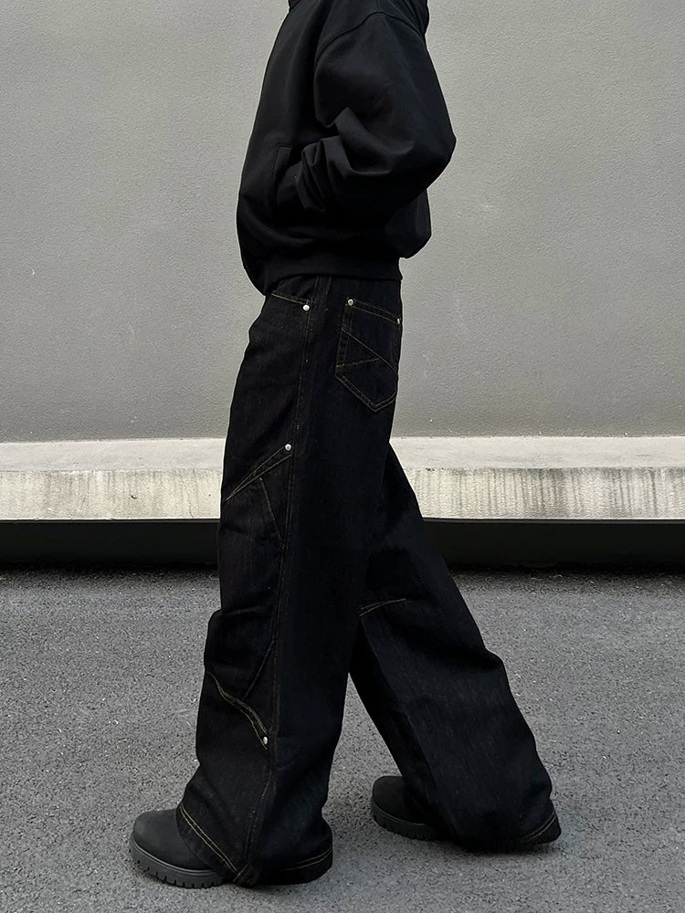Black Orbit Panel Jeans